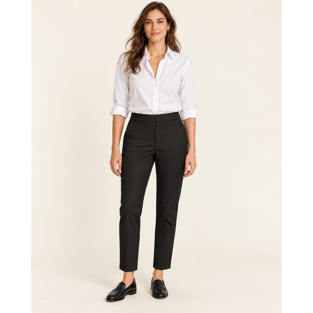Banana Republic Womens Pants Size 8 Black Ankle Work Trousers Business Casual